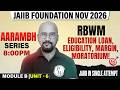 JAIIB RBWM Module B | Unit-6 Education Loan, Eligibility, Margin, Moratorium | by Bhaskar Sir