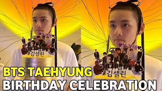 Bts Taehyung Birthday Celebration Before His Enlistment With His Shaved Head Bts V Military Service