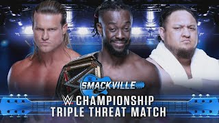 WWE Championship Triple Threat Match at SMACKVILLE tonight