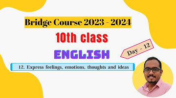 Bridge Course (2023 - 24) for 10th - Sub English - Day 12 - Activity No 12 -  Explained - Answers