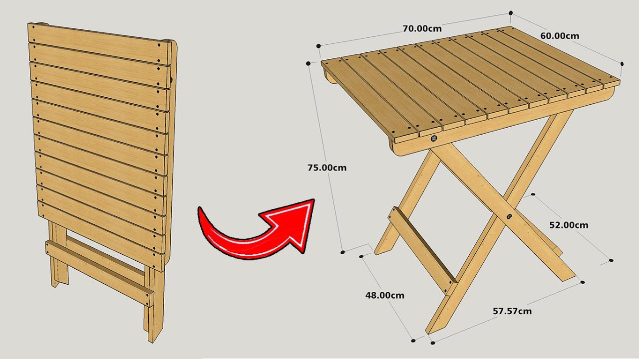 HOW TO MAKE A SIMPLE FOLDING TABLE STEP BY STEP 