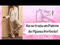 #32 Patrón de Pijama (Dama) con Pantalón Sin Costuras Laterales/ Completo