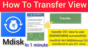 How To Mdisk View Transfer | mdisk me View Transfer Kese Kare | How To Use Mdisk View Transfer Bot