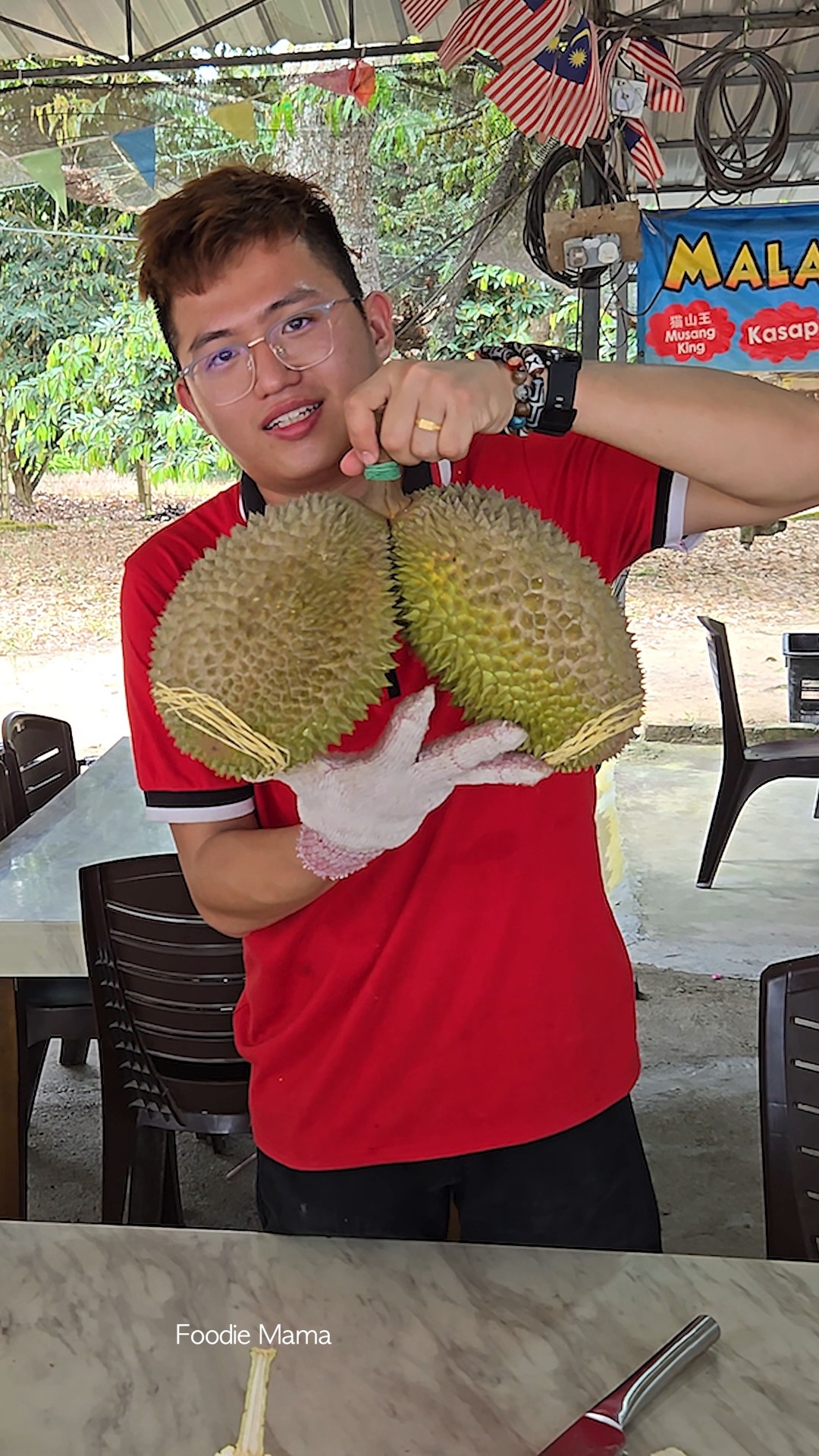 Lucky Twin Fruit! Durian Unboxing Skills - Fruit Cutting Skills