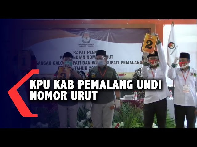 KPU Kabupaten Pemalang Undi Nomor Calon Bupati dan Wakil Bupati class=