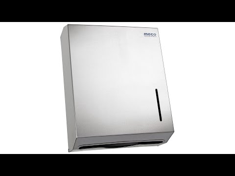 Dispenser prosop inox satinat Meco TW734 750 prosoape - Video