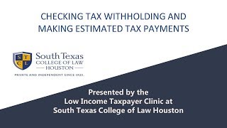 how to determine tax withholding and estimated tax payments