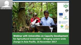 APAARI Webinar with Universities on Capacity Development for Agricultural Innovation Systems screenshot 5