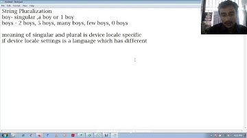 ANDROID LECTURE 23 | UNIT 2 CH 4 | STRING PLURALIZATION
