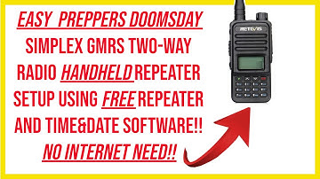 🔺EASY simplex GMRS two-way radio handheld repeater setup free repeater/time software No internet!🔺