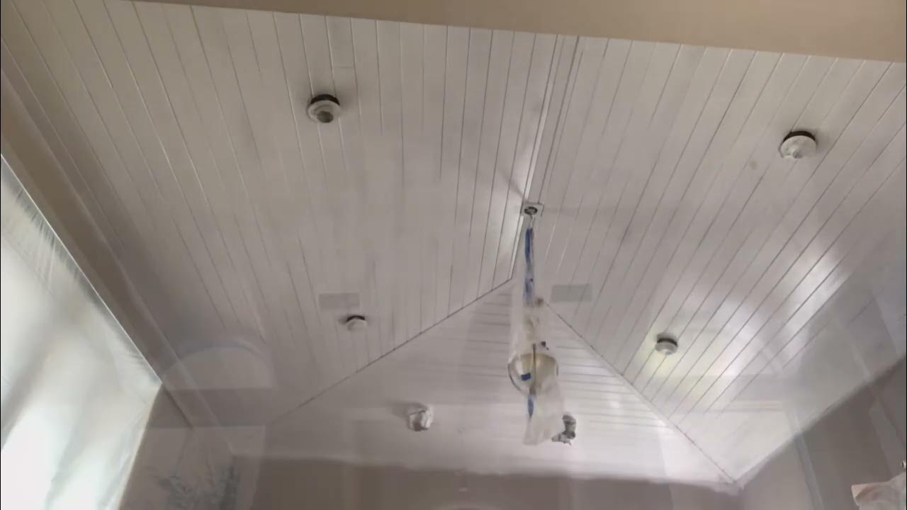 How to Paint a Room Spraying and Rolling Ceilings Tutorial YouTube