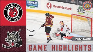 IceHogs Highlights: IceHogs vs Wolves 3/30/24
