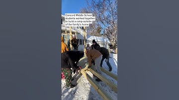 Wheelchair ramp built by middle school students helps father return home