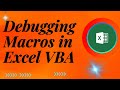Debugging Macros In Excel VBA