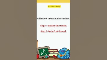 Addition of 10 consecutive numbers #mathsisfun #trending #mathstricks #onlinelearning #youtube