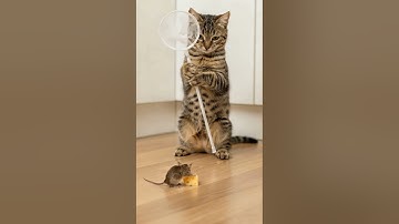 Shocking! 😱😱 The cat sets a trap and waits in silence #shorts #tabbycat #trap