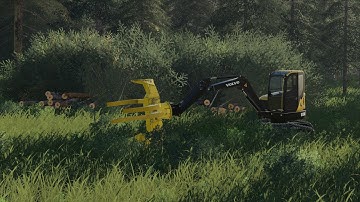 Bunching a Lot of Trees! Logging Industry Farming Simulator 19