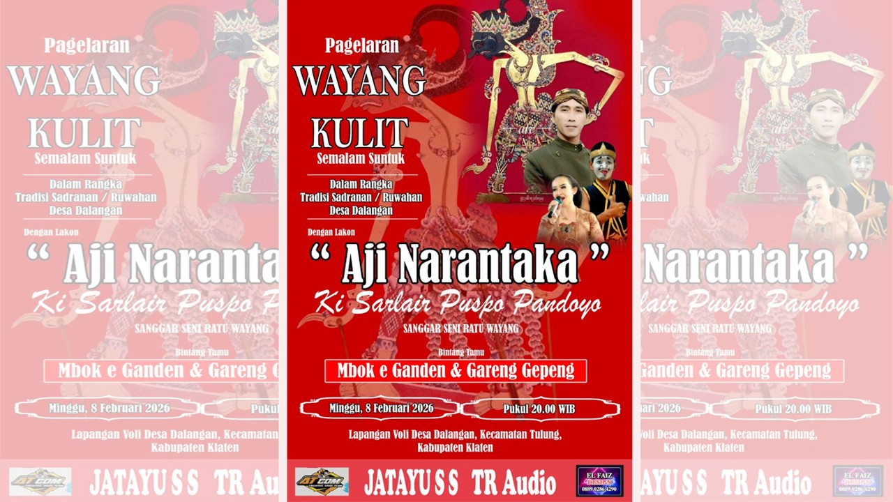 Live WAYANG KULIT KI SARLAIR PUSPO PANDOYO // MBOK E GANDEN, GARENG // DALANGAN, 8 - 2 - 2026