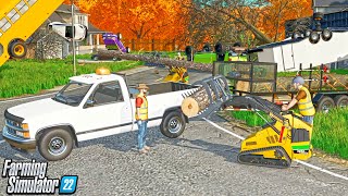 CLEANING UP A TORNADO AFTERMATH! LAWNCARE SERIES | FARMING SIMULATOR 22