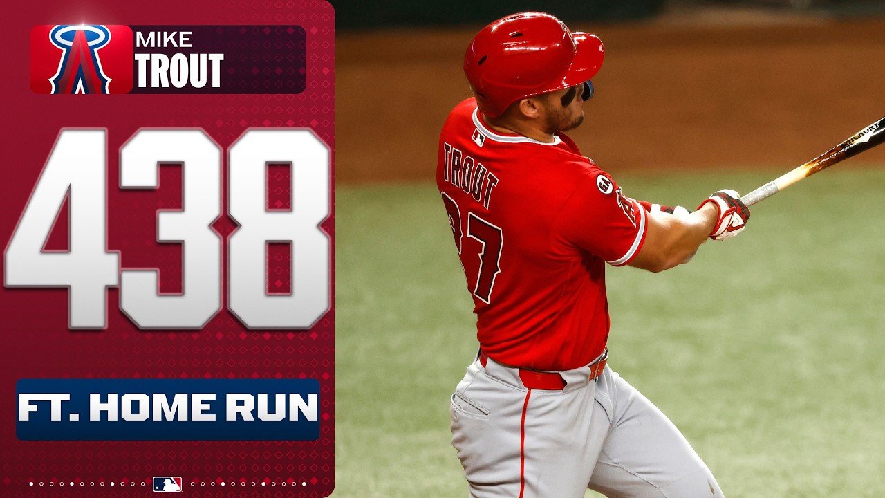 Mike Trout LAUNCHES a 438-FOOT HOMER on the anniversary of his MLB debut! 💪👏