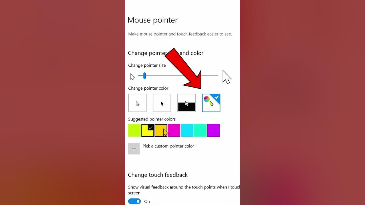 Change Mouse Pointer Color in Windows 10