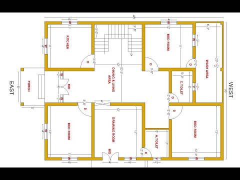 3 room house plan drawing