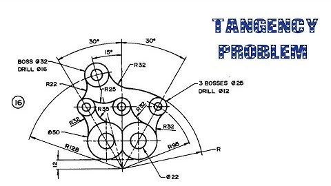 TANGENCY PROBLEM||Engineering drawing||Technical drawing