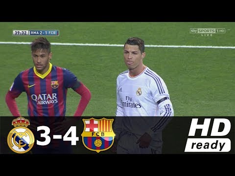Real Madrid vs FC Barcelona 3-4 Highlights 2013-14 HD 720p (English Commentary)