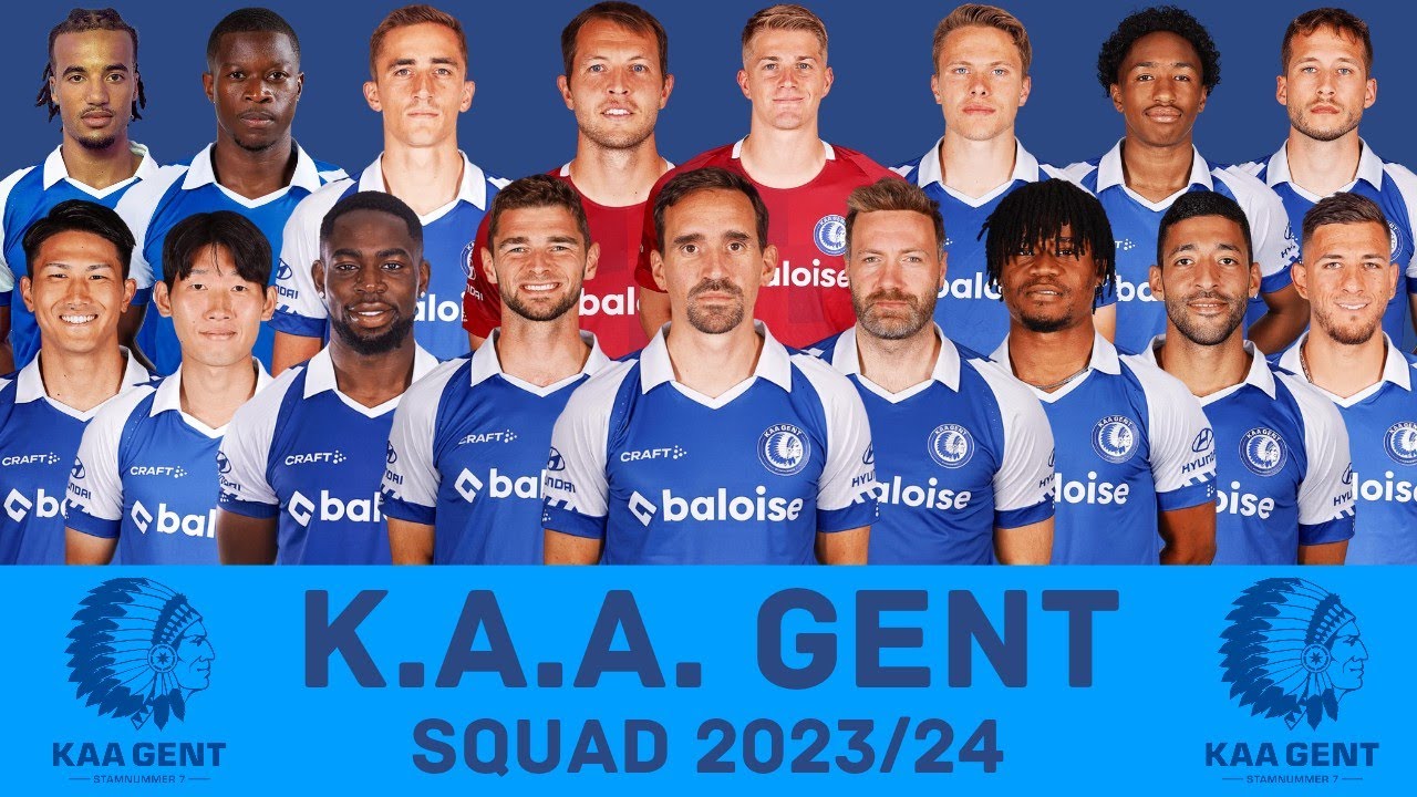 K.A.A. GENT Squad Season 2023/24 | KAA Gent | FootWorld - YouTube