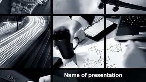 Business Activity Collage PowerPoint Template by PoweredTemplate.com