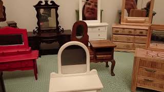 MINIATURE DRESSERS WITH MIRRORS DISPLAY for DOLLHOUSES - COLLECTION