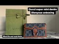 Gucci super mini Dionysus denim unboxing, first impressions, what fits and mod shots