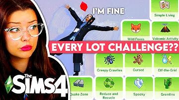 What Happens When Every Lot Challenge is on ONE Lot in The Sims 4 ?? (very.. very bad things)