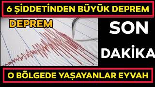 6 Şi̇ddeti̇nden Büyük Deprem Eyvah Son Daki̇ka Uzman İsimden Deprem Açıklaması Resimi