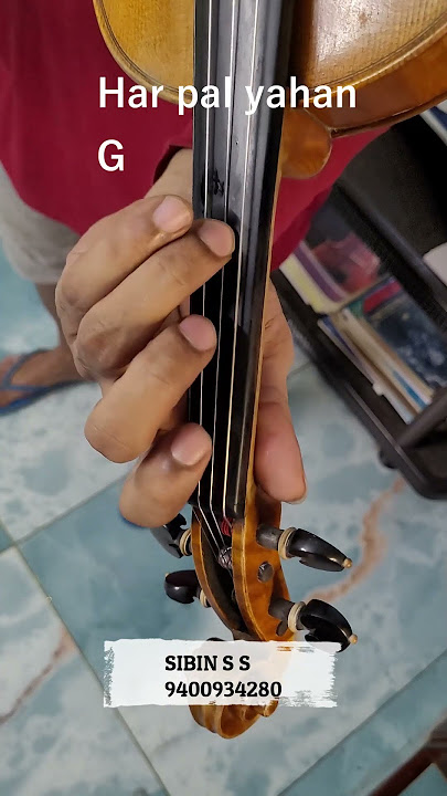 Learn to play Kal Ho Na Ho Song on the Violin, Part 1 - Sibin S S V4 Violin