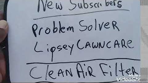 Cub Cadet ZT1 Air Filter clean flashing