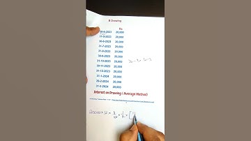 Interest on Drawing Average Method In Partnership Fundamentals #class12accounts #drawing