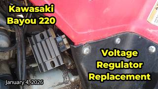 How to Replace Voltage Regulator Kawasaki Bayou 220 #kawasaki #atv #4wheeler