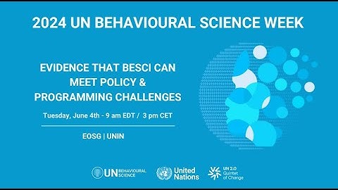 Evidence that Behavioural Science Can Meet Policy & Programming Challenges