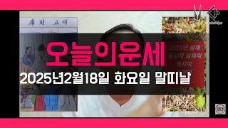 오늘의운세 2025년2월18일 화요일 말띠날 오늘의운세 #운세 #오늘의운세