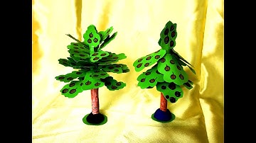 Cách làm Mô hình Cây 3D - Mĩ thuật 6 ;3 - Khu nhà tương lai- Cây trong vườn