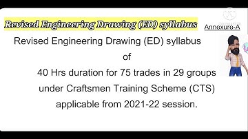 Revised Engineering Drawing (ED) ITI syllabus 1st & 2nd year