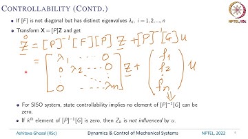 Lec 24 Controllability & Observability of Linear Systems