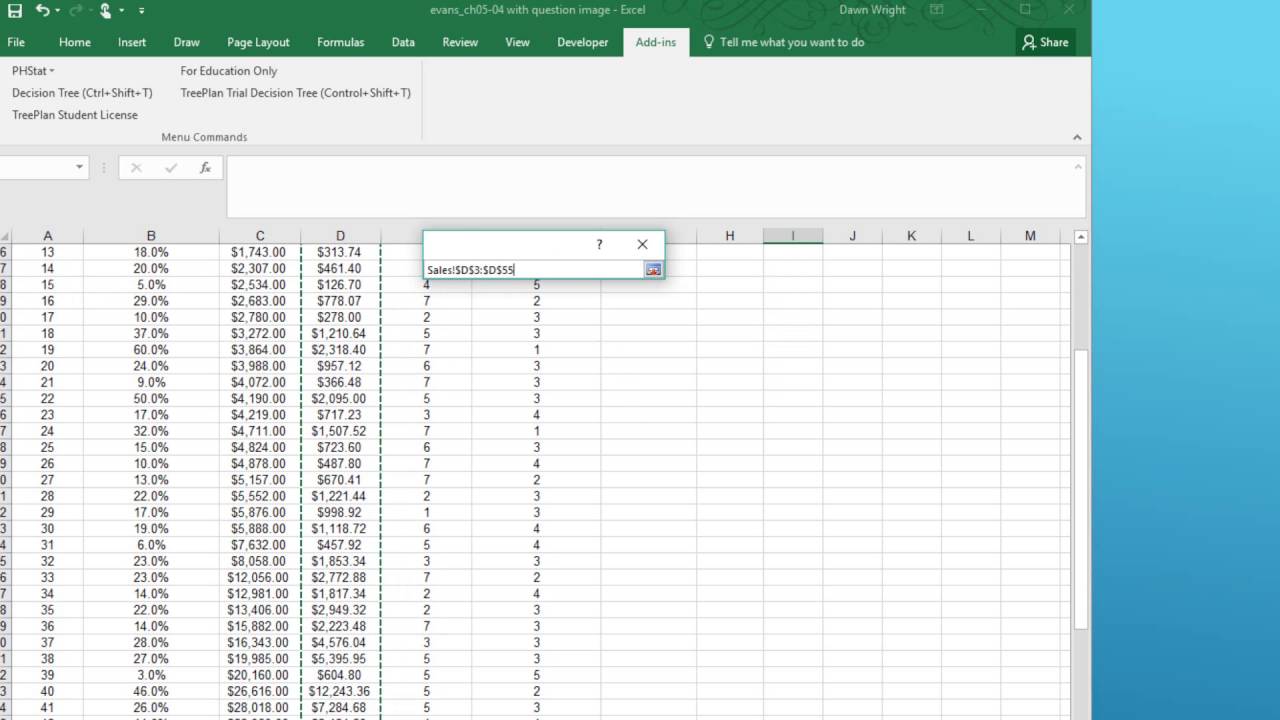 how to add phstat in excel
