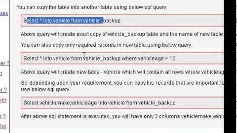 How to copy a table in sql server