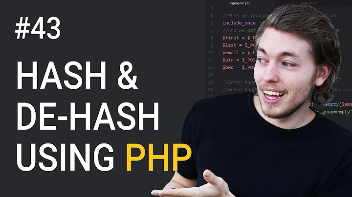 43: Hashing and de-hashing data using PHP | PHP tutorial | Learn PHP programming