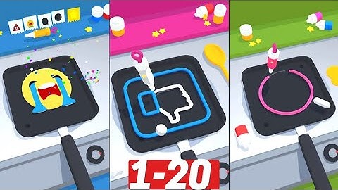 Pancake Art Gameplay Game App Walkthrough Level 1-20 iOS, Android Online Offline Hack Hacker Funny