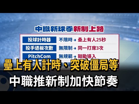 壘上有人投球計時、延長賽突破僵局等 中職推新制加快比賽節奏－民視新聞