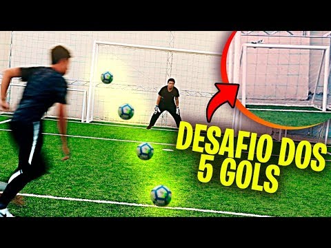 DESAFIO DOS 5 GOLS!!! - DESAFIOS DE FUTEBOL