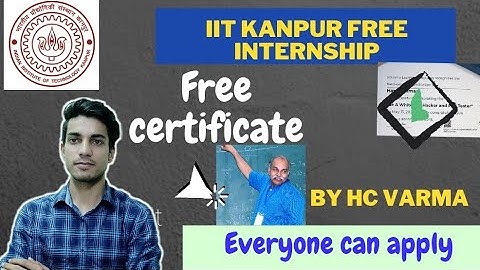 IIT kanpur free certificate by HC Varma 🔥 watch now #freecertificate || FREE ||